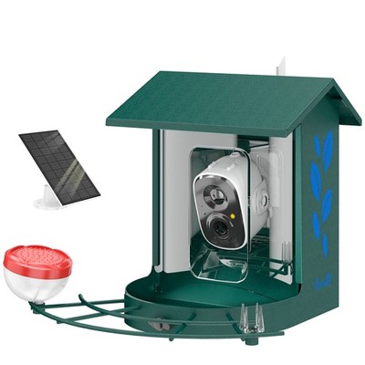 PawHut Smart Vogelfutterhaus Kamera 2K HD mit KI identifiziert 16.000+ Arten, 2K HD