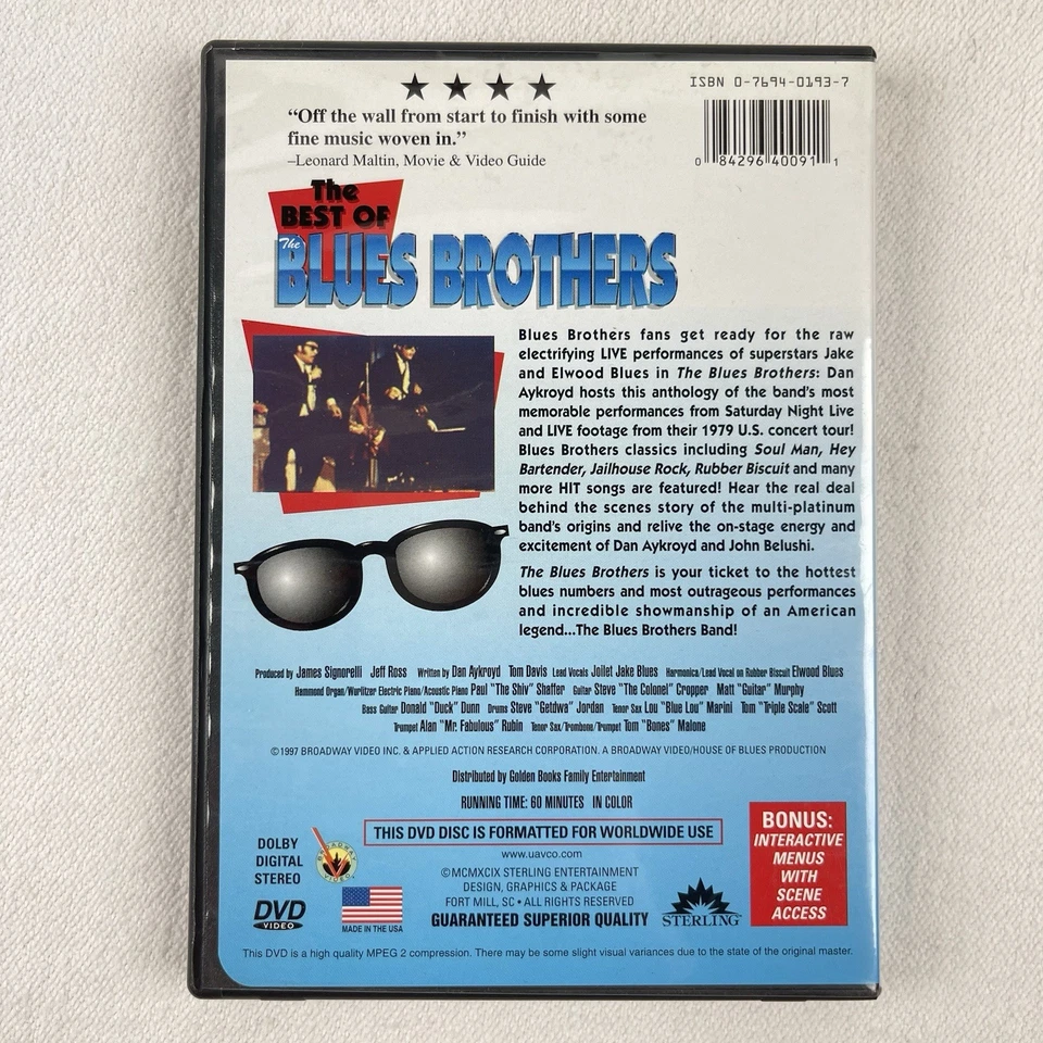 The Best of the Blues Brothers (DVD, 1997) Good Foto 2 de 2