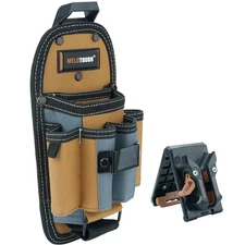 7-Pocket Technician Pouch-Small Tool Belt Pouch with Belt Clip,Clip on Larger...