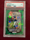 Caleb Williams 2024 Prizm Emergent Green Ice Prizm Rookie Card RC PSA 9 Mint
