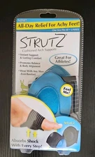Strutz Cushioned Arch Supports - Blue - Unisex - NEW sealed