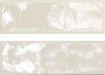 Urbano Crema 4 In. X 12 In. Glossy Bullnose Ceramic Subway Wall Tile for Bathroo