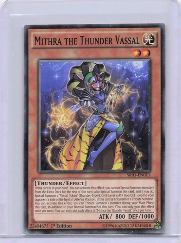 Mithra the Thunder Vassal [1st Edition] SR01-EN011 YuGiOh Structure Deck: Emperor of Darkness card