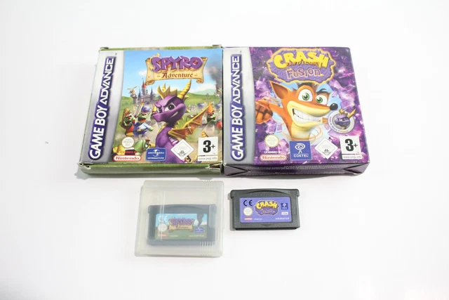 Crash Bandicoot Fusion & Spyro Adventure GBA Games w/ Manuals & Inserts *VGC*