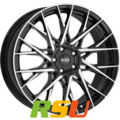 Dotz Fuji black/polished 9x19'' ET40 LK5 112 ML 70.1 Alufelgen 19 Zoll