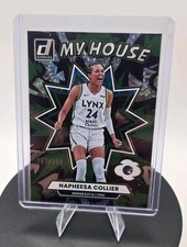NAPHEESA COLLIER 2025 DONRUSS "MY HOUSE" GREEN FIREWORKS INSERT CARD & BASE CARD