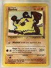Mankey 61/82 1st Edition Team Rocket Common Pokemon Card NM