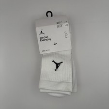 Calcetines Nike Air Jordan Everyday Crew para hombre 3 pares blancos DX9632-100