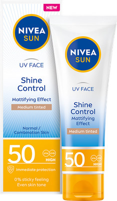 NIVEA SUN Shine Control Mattierende Gesichtscreme SPF 50, 50 ml