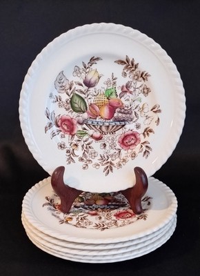 Vtg 40's Johnson Bros Windsor Ware Set of 6 Bread Plates ''Pomona''  VGUC