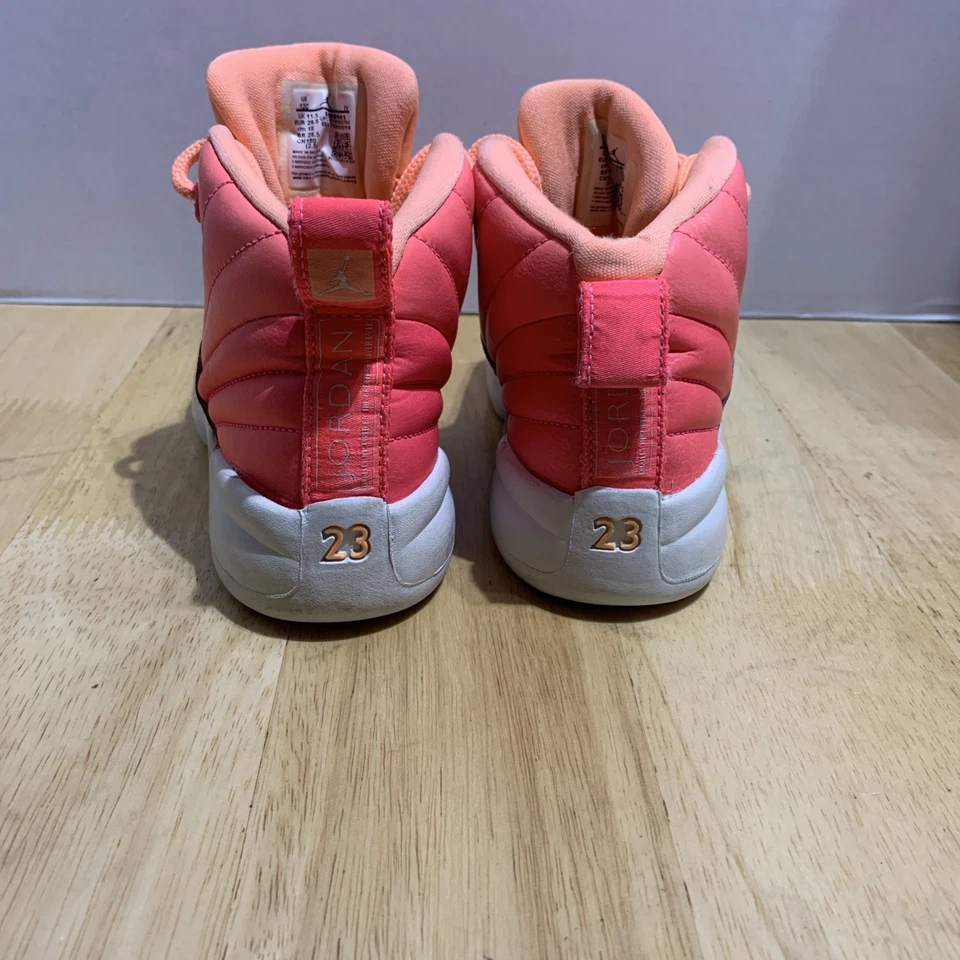 Nike Air Jordan 12 Retro Amanecer Zapatos Niñas Niños Talla 12C Tenis 510816-601 Foto 4 de 4