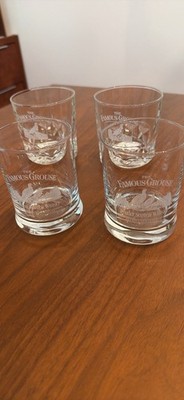 4 Famous Grouse, Commemorative Whiskey Glasses