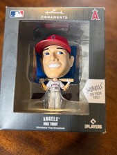2025~Hallmark Angels Baseball Mike Trout Christmas Ornament Mini  Bobblehead