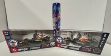 BURAGO 1/24 F1 RED BULL RB19 VERSTRAPPEN PEREZ WITH LTD DRIVER RED BULL CAN .