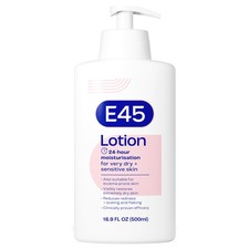 E45 Moisturising Lotion 500 ml for Dry & Sensitive 500 (Pack of 1), White 