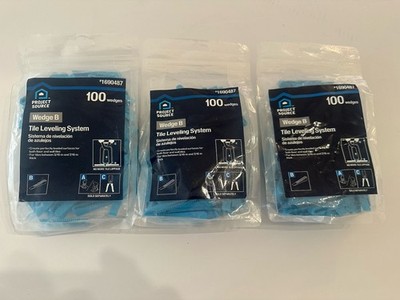Project Source 1690487 Tile Leveling System 300 Total Wedges 3 Packs 100ct