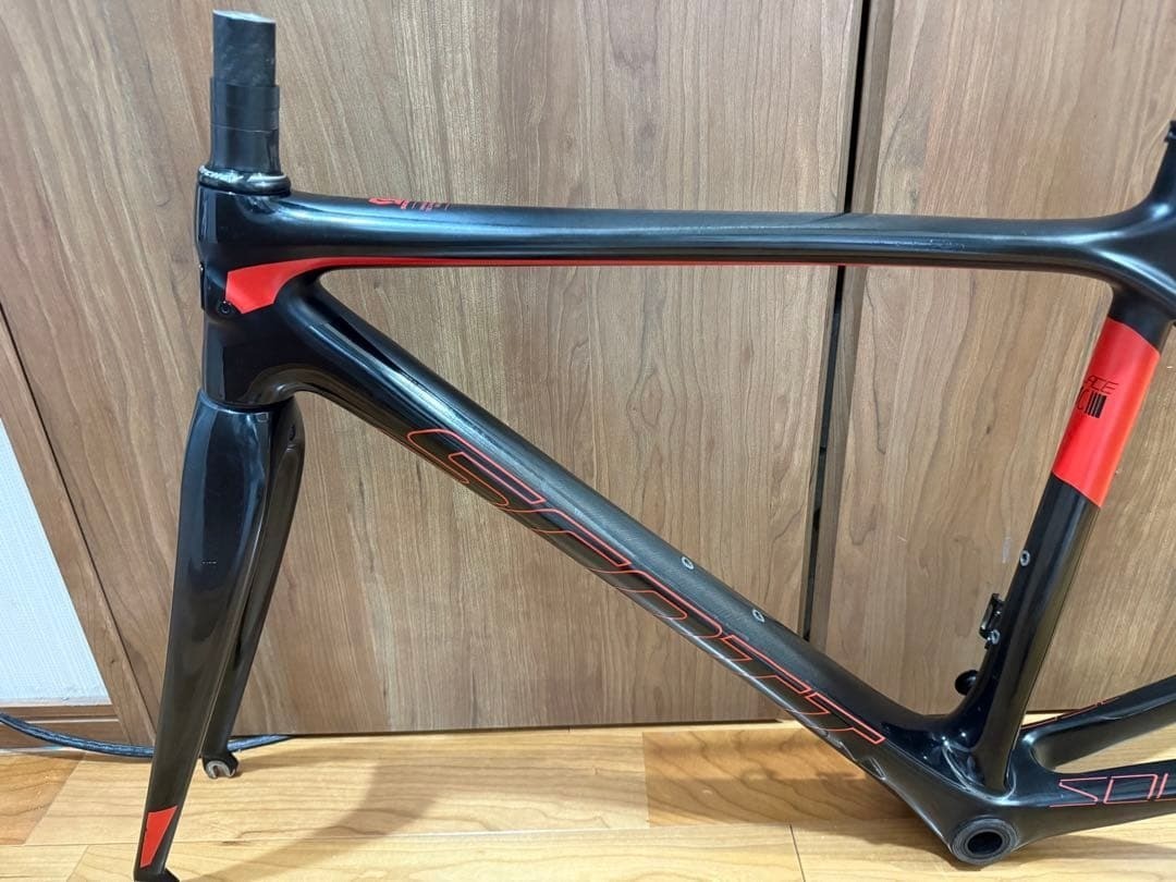 SCOTT Solace 10 Frame Set Carbon Road Bike Black/Red XXS Size USED