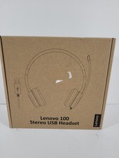 Lenovo 100 USB Headset - Plug and Play with USB-A. New Sealed Ships Free