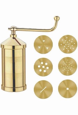 Pure Brass Sev Sancha Machine 450g w/6 Jali Murukku Chakli Bhujia Maker