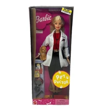 READ 2000 Mattel Pet Doctor Barbie Doll with Dog  & Accessories 