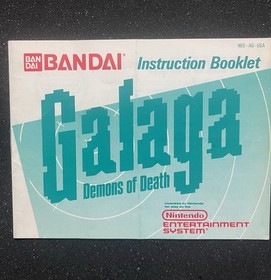 Galaga: Demons of Death (Nintendo NES, 1988) Game and Manual Only