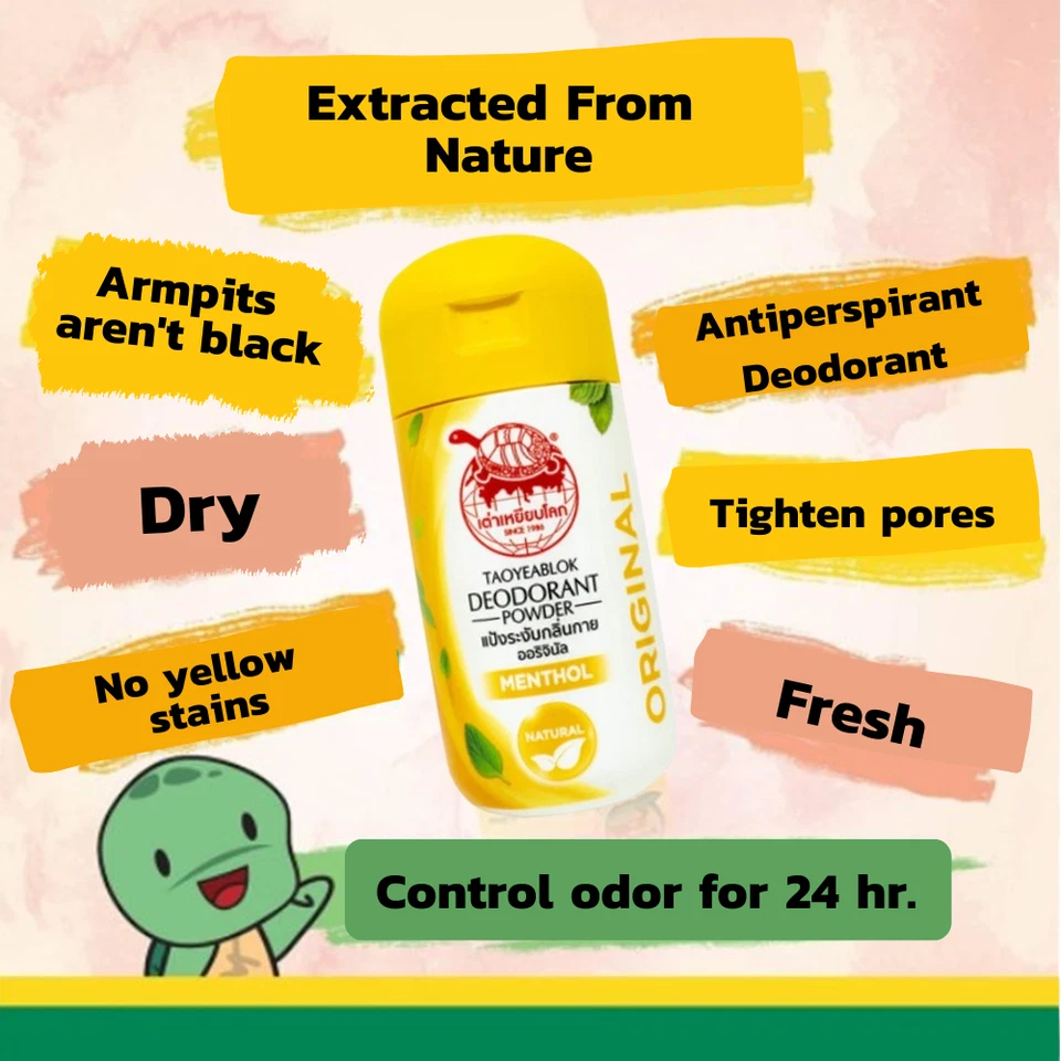 Desodorante Olor Polvo Antitranspirante Axilas Hierba Tailandesa Taoyeablok 22g x3 Foto 3 de 4