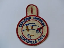 Unused Vintage Explorer Snowball Centinela District Boy Scout BSA Cut Edge Patch