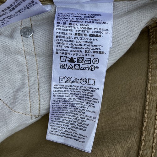 Levi's 511 Mens Jeans Size W34 L34 Beige Denim Mid Rise Slim Fit Tapered Zip Fly - Picture 19 of 23