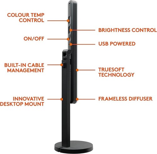 Logitech Litra Beam Premium LED / 99% new / adjustable desk lamp / graphite - Afbeelding 9 van 10
