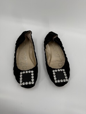 Apepazza Shoes Size 8 Simba Ballet Flat Stones Slip On Comfort Rhinestone Buckle