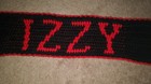 Kid's Scarf Hand Knitted, Homemade Personalized w/ Name "Izzy" * Excellent Shape — photo 2