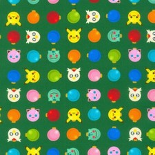 Robert Kaufman Pikachu's Holiday by The Pokemon Co. AOPD 21802 274 Green Cotton