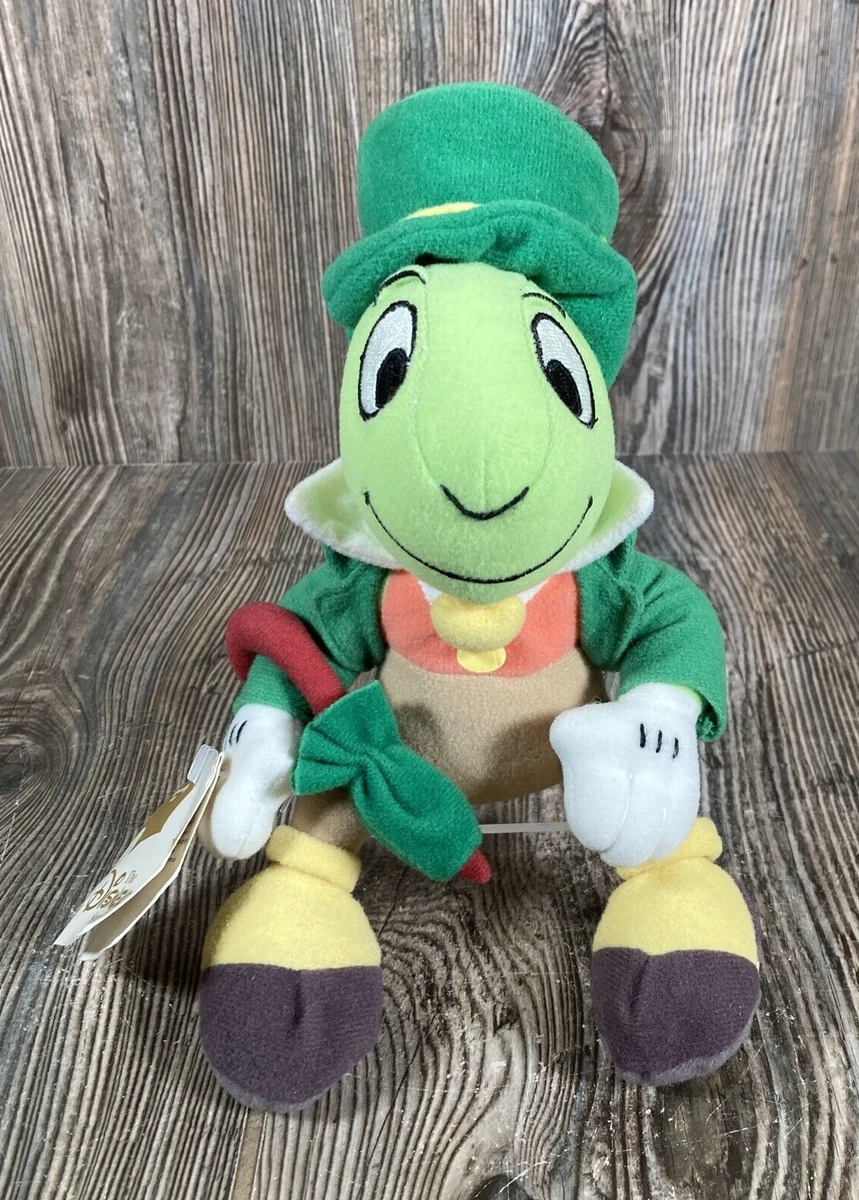 Jiminy Cricket St Patricks Day Plush Disney Store Pinocchio Stuffed Toy with Tag