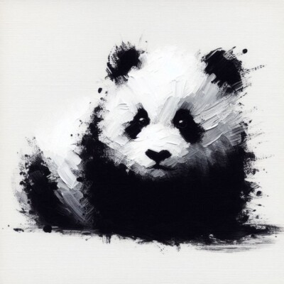 ORIGINAL PANDA GEMÄLDE - Bär Tierwelt Kunst signiert professionelles Kunstwerk Vorverkauf