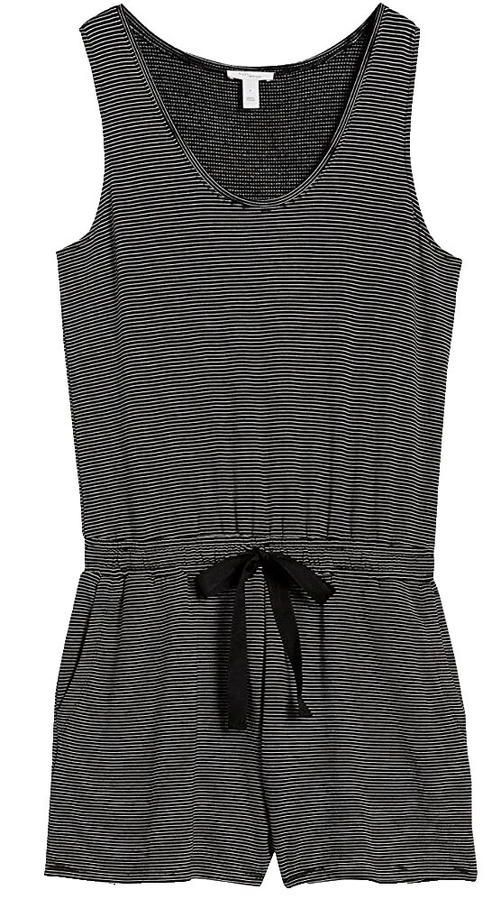 Viscosa negro con rayas Enterizos y Rompers for Women