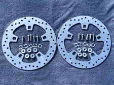 Harley Polished Front Brake 11.8 Prodigy Impeller Rotors 14-24 Touring w/ Bolts