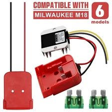 DIY Adapter Power Wheel Output 12V 10A Compatible With Milwaukee M18 18V Battery