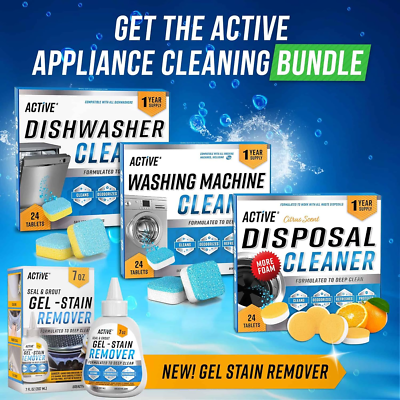 #ad Washing Machine Cleaner Descaler 24 Pack Deep Cleaning Tablets for HE Front... $29.95