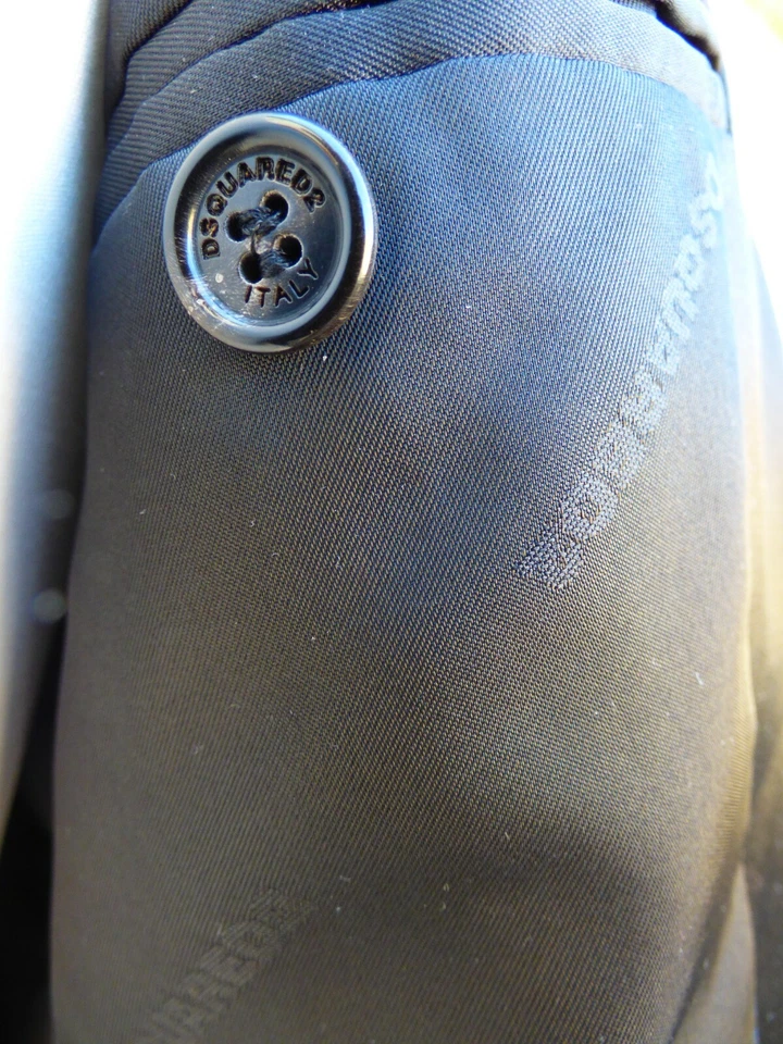 BNWT Mens Dsquared2 Black Woven Fabric Tokyo Jacket Blazer Suit UK 40 M £1095 - Image 4 of 4