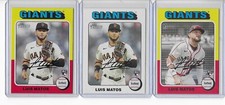 LUIS MATOS 2024 Topps Heritage base RC, White Border, Image Variation SP Lot (3)