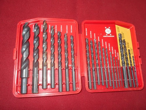 Blu-Mol Black Oxide Drill 21pc. Bit Set in Heavy Duty Red Case - Made in USA - Picture 2 of 2