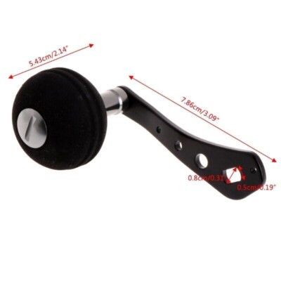 GOMEXUS Poignée d'alimentation 8 x 5 mm compatible avec Shimano Tranx Curado Daiwa Lexa Quantum Accurist Baitcasting et bobine conventionnelle de rechange 75 mm