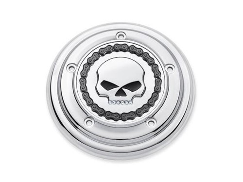 HARLEY NEW OEM Skull and Chain Air Cleaner Cover Insert Trim FLH FXST FLST FXD - Picture 3 of 5