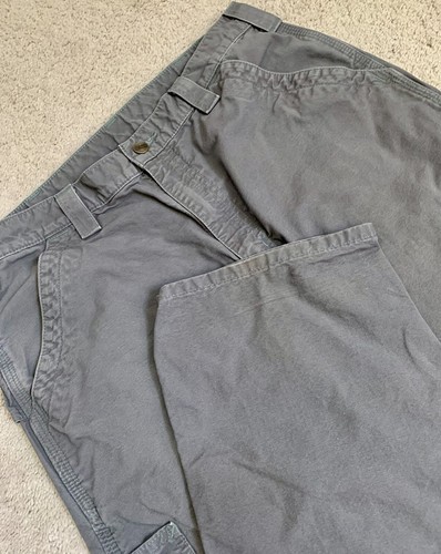 Carhartt Carpenter Utility Work Pants Men’s Size 32x31 Relaxed Canvas Gray B151 - 第 1/16 張圖片