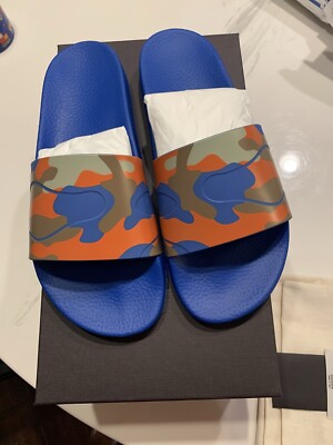 New Auth Valentino Garavani Camo Camouflage Men Slides