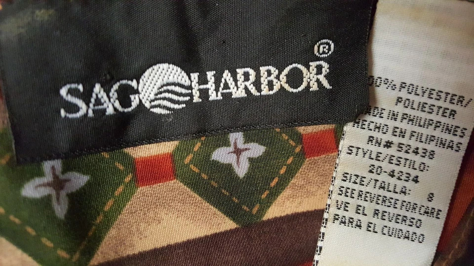 Sag Harbor Womens Dress Size 8 Multicolor Striped - Image 2 of 3