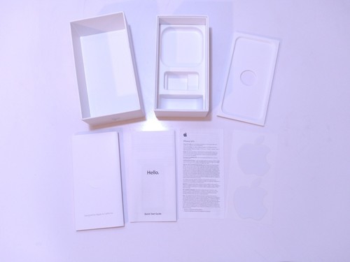APPLE iPHONE 5 BOX ONLY 16GB Original Packaging OEM STICKERS Steve Jobs 2012 USA - Zdjęcie 6 z 14
