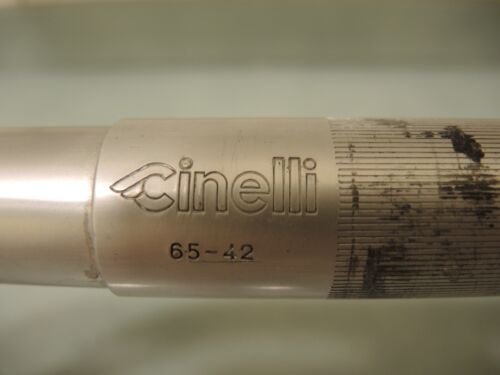 CINELLI CRITERIUM ALLOY HANDLEBARS - GREAT CONDITION 26.4 CLAMP / 420mm CENTRES - Picture 3 of 13