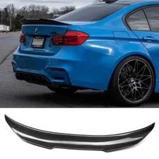 For BMW G20 330i M340i M3 G80 2018-2024 Gloss Carbon PSM Style Trunk Spoiler Lip