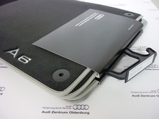 Original Audi A6 Fußmatten (4G), Premium Textilmatten aus Velours mit Schriftzug
